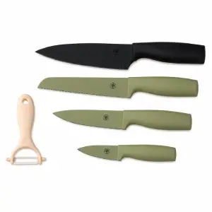 JUEGO 5 CUCHILLOS Y PEELER
